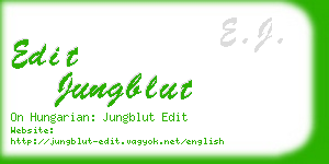edit jungblut business card